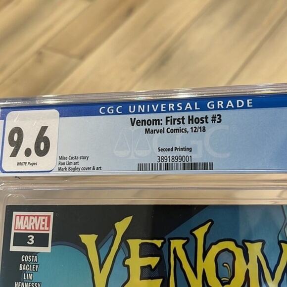 Marvel Venom First Host 3 Rare Second Print 1st Appearance of Sleeper CGC 9.6 - Picture 2 of 3